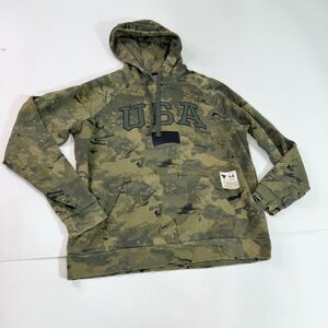 Under Armour Hoodie Mens XL Green Camo Loose Coldgear Blood Sweat Tears Pullover